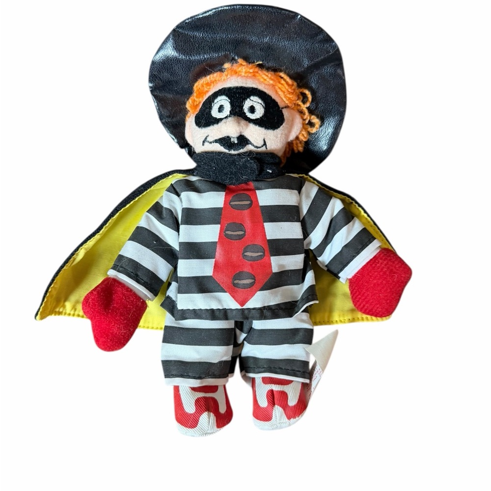 Vintage McDonalds Hamburglar Bean Bag Plush Promo 1996